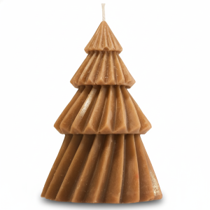 Vela decorativa con forma de árbol geométrico