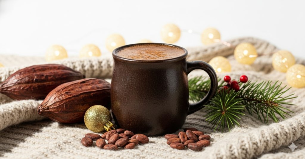 Una taza con cacao ceremonial