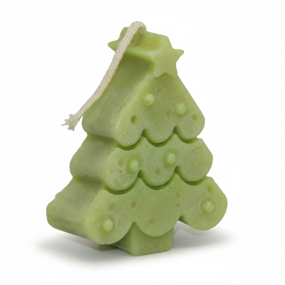 Vela decorativa con forma de pino