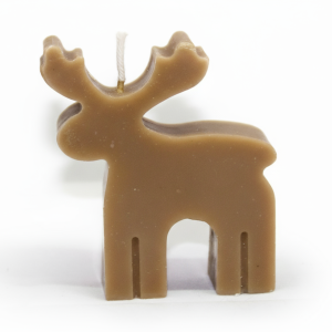 Vela decorativa con forma de reno