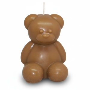 Vela decorativa con forma de oso de felpa